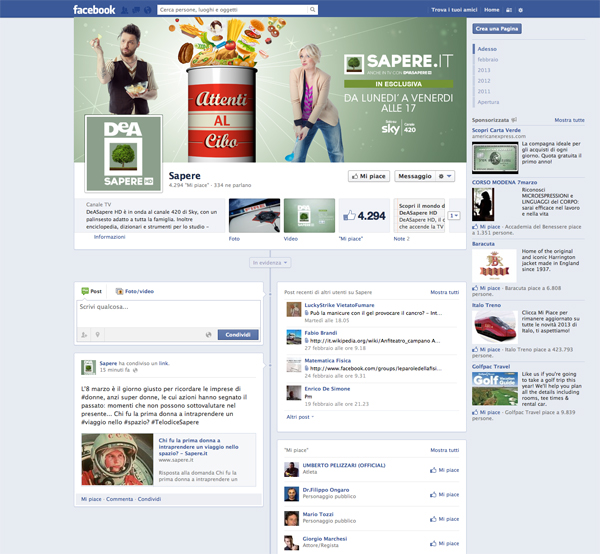 Headers Facebook per Sapere.it